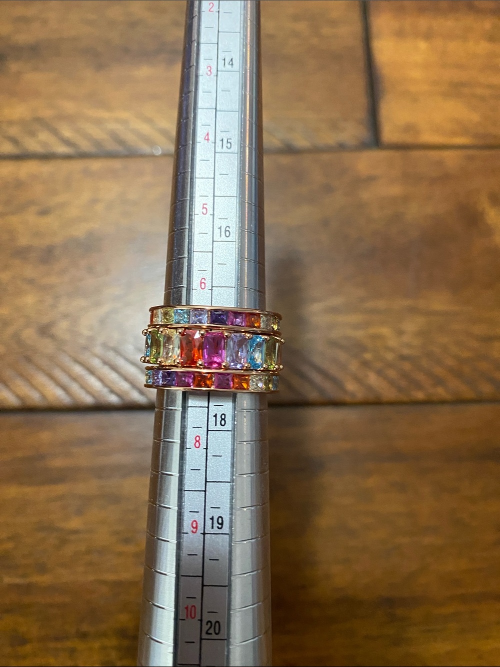 Bomb Party OG Originals Ring - Multi Color Cubic Zirconia - Rose Gold - 3fer - 7